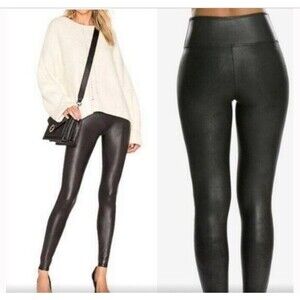 Rachel Zoe Solid Black Tummy Control Seamed Ponte Leggings XL Sexy Sleek Biker